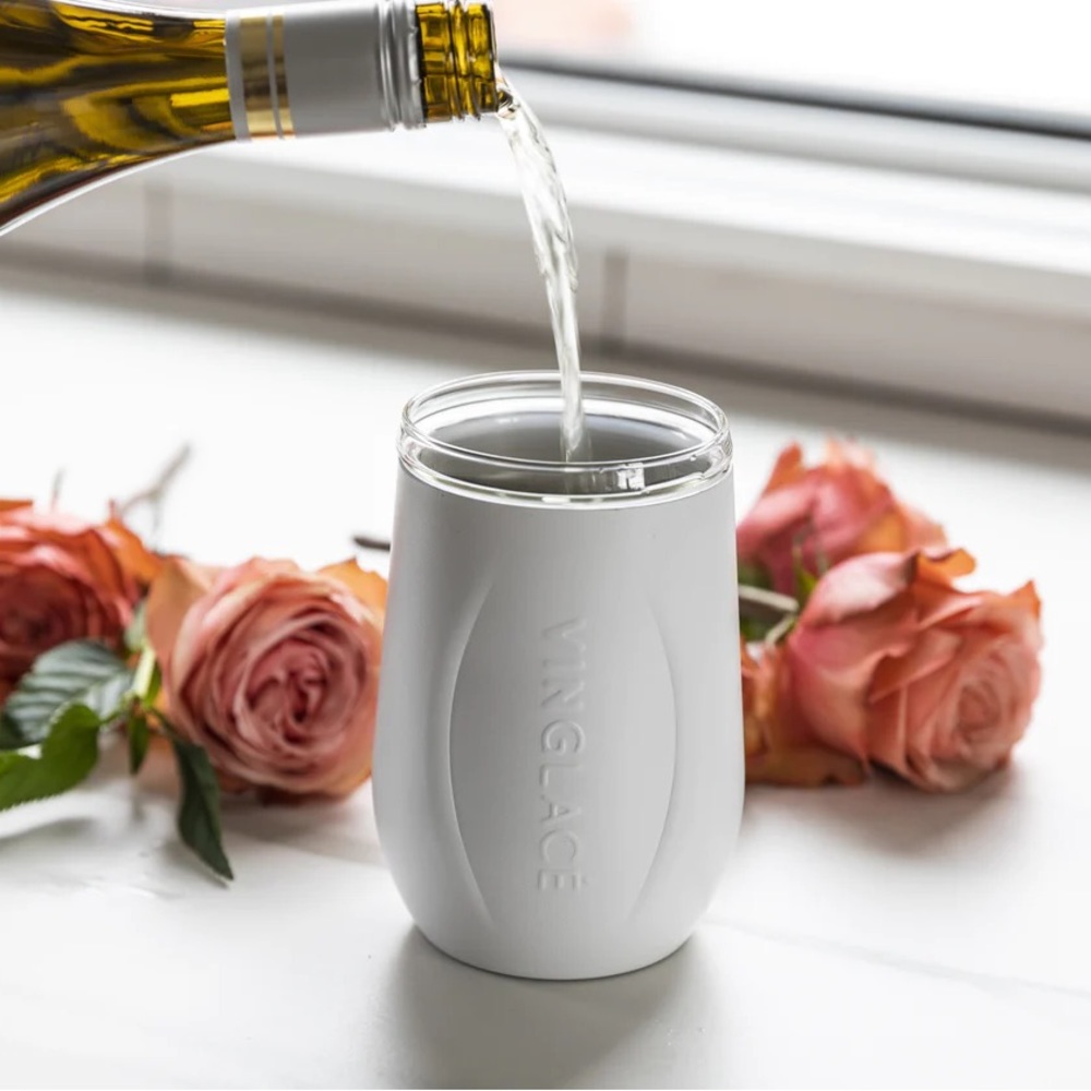 🆕 Vin Glacé Longines Glass Lined Stainless Steel Insulated Stemless